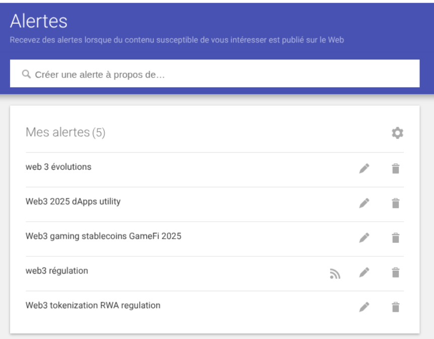 Configuration des alertes Google pour la veille